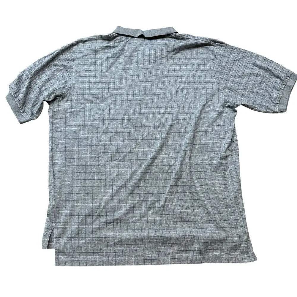 Vintage Polo Golf Ralph Lauren Polo Shirt Men's XL Heather Gray Windowpane Check